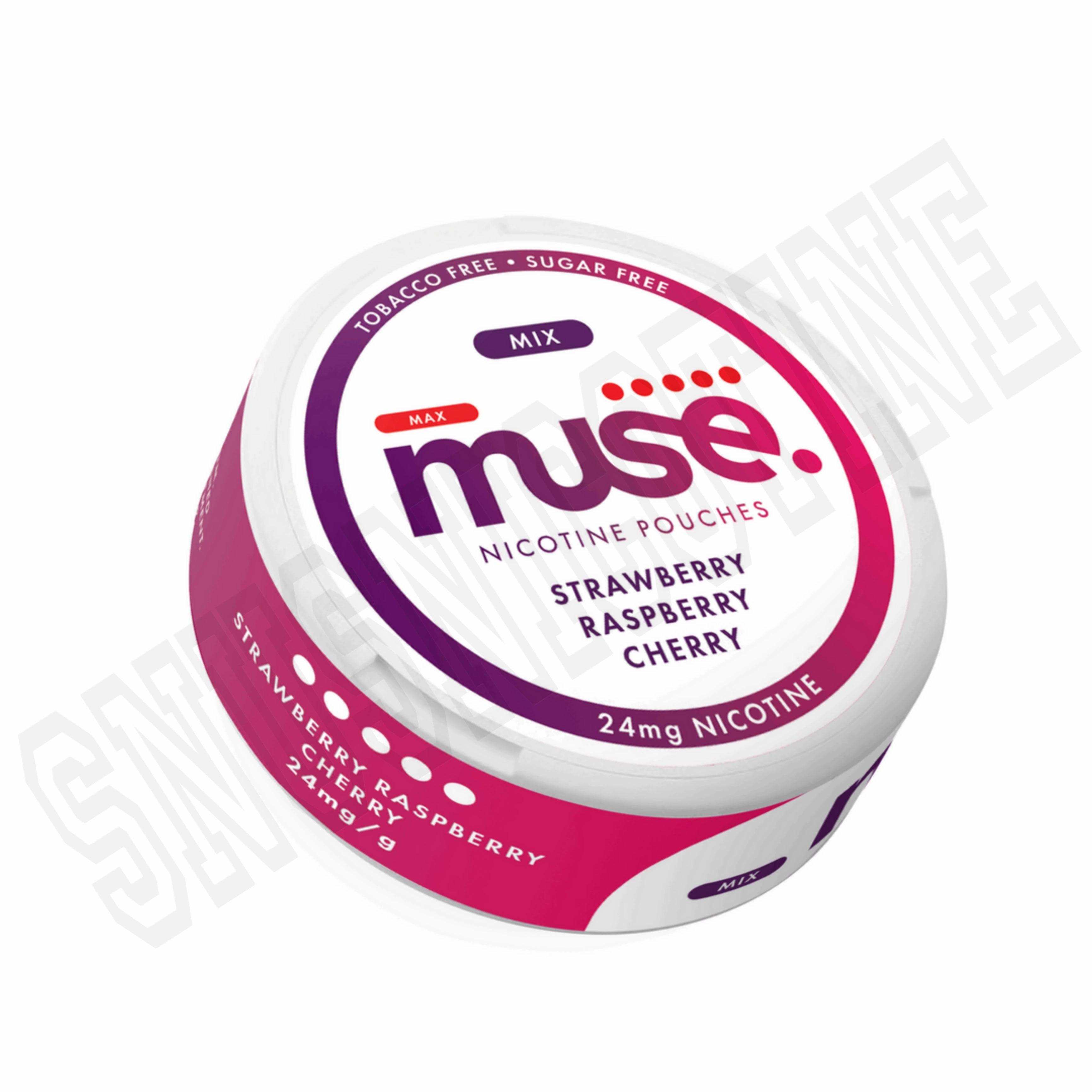 Strawberry Raspberry Cherry Muse Nicotine Pouches – SNUS Nicotine Pouches