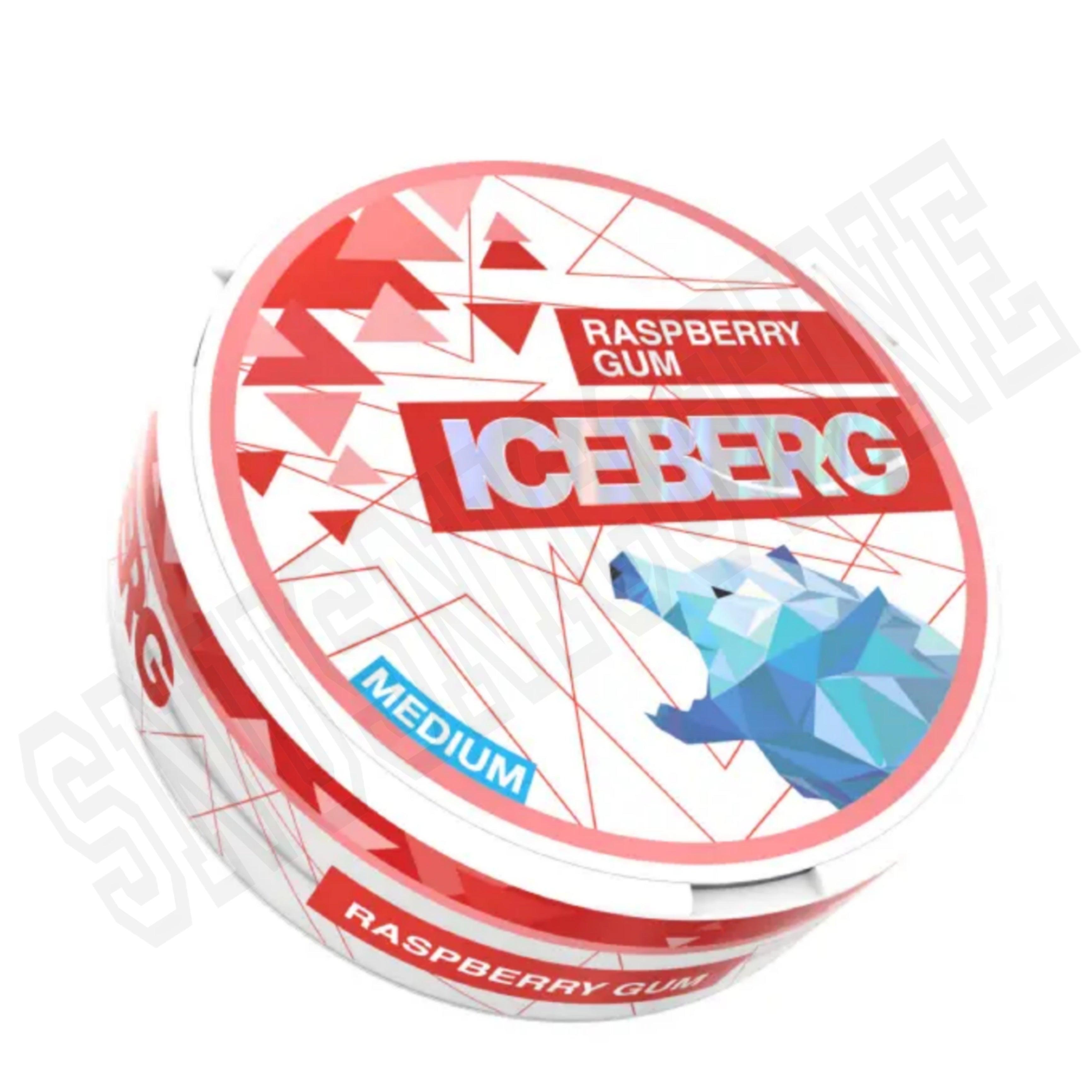 Raspberry Gum Light Iceberg Nicotine Pouches – SNUS Nicotine Pouches