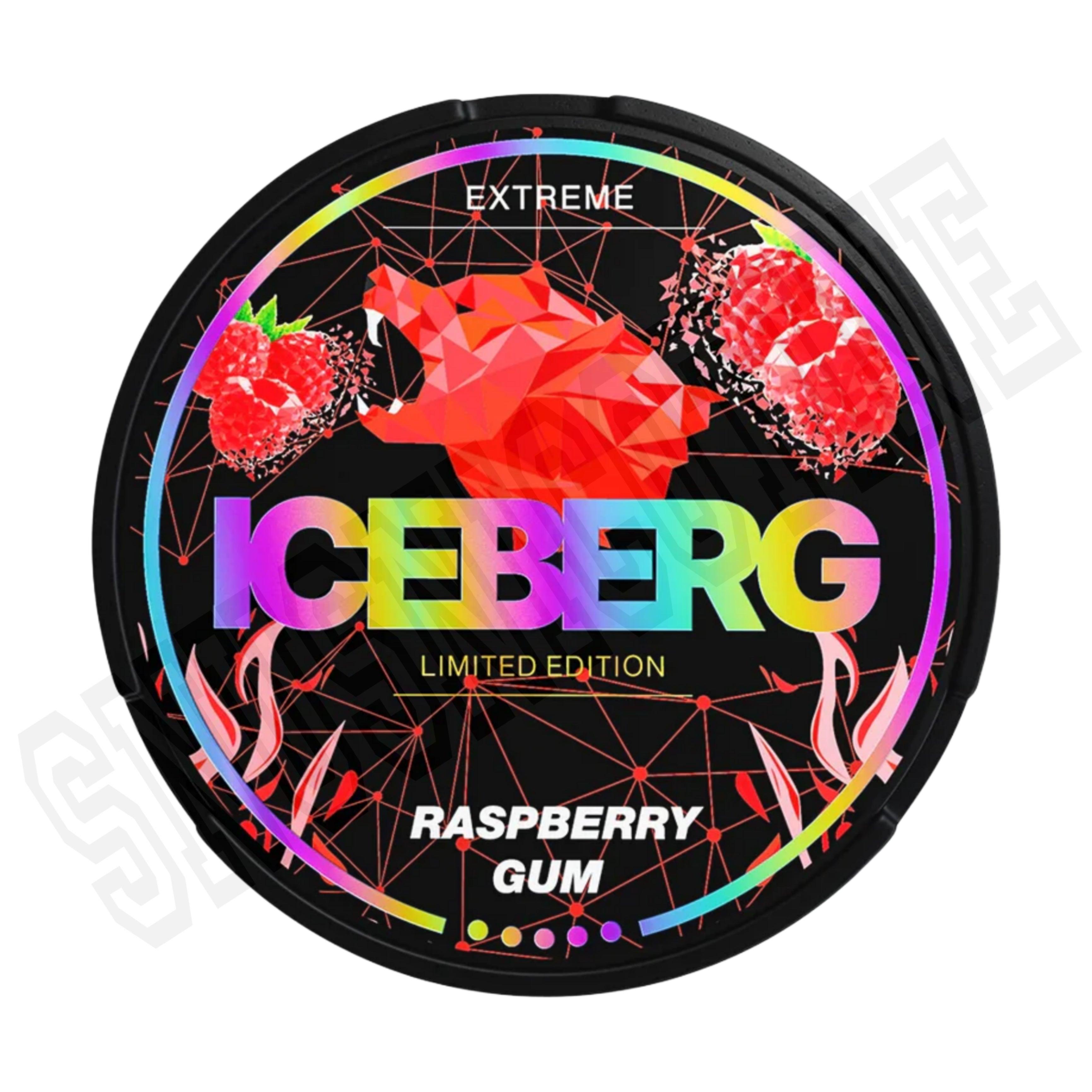 Raspberry Gum Limited Edition Iceberg Nicotine Pouches – SNUS Nicotine ...